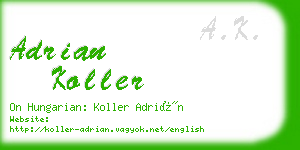 adrian koller business card